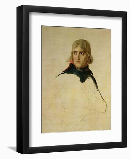 Unfinished Portrait of General Bonaparte (1769-1821) circa 1797-98-Jacques-Louis David-Framed Giclee Print