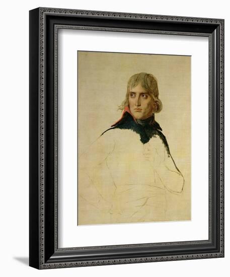 Unfinished Portrait of General Bonaparte (1769-1821) circa 1797-98-Jacques-Louis David-Framed Giclee Print