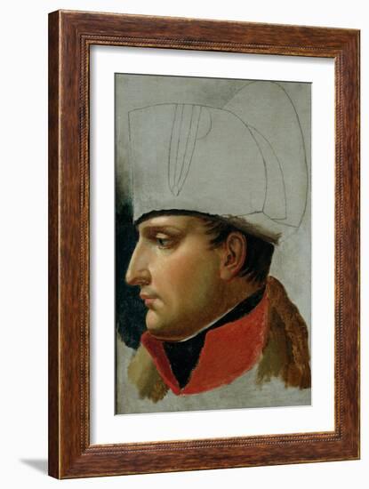 Unfinished Portrait of Napoleon I (1769-1821) 1808-Anne-Louis Girodet de Roussy-Trioson-Framed Giclee Print