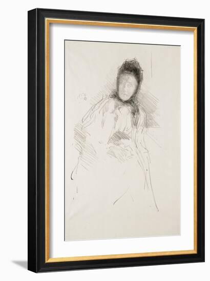 Unfinished Sketch of Lady Haden, 1895-James Abbott McNeill Whistler-Framed Giclee Print