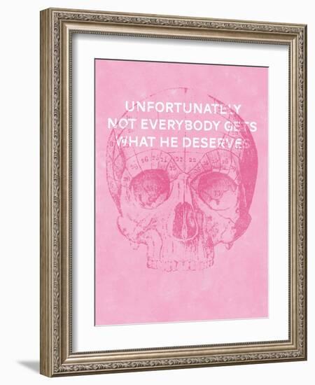 Unfortunately Not Everybody Gets What He Deserves-Hannes Beer-Framed Art Print