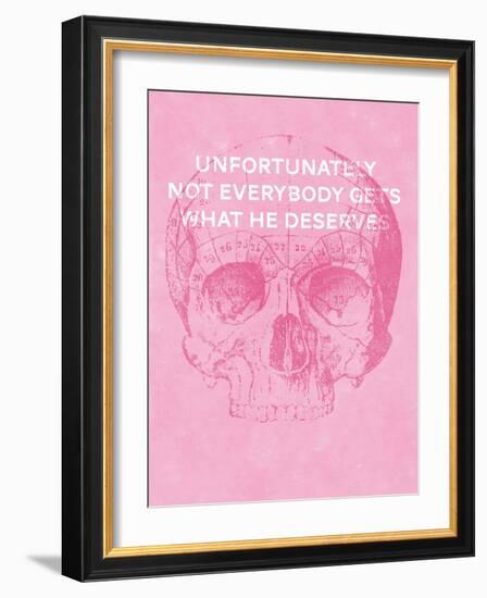 Unfortunately Not Everybody Gets What He Deserves-Hannes Beer-Framed Art Print