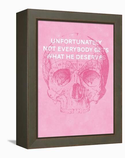 Unfortunately Not Everybody Gets What He Deserves-Hannes Beer-Framed Stretched Canvas