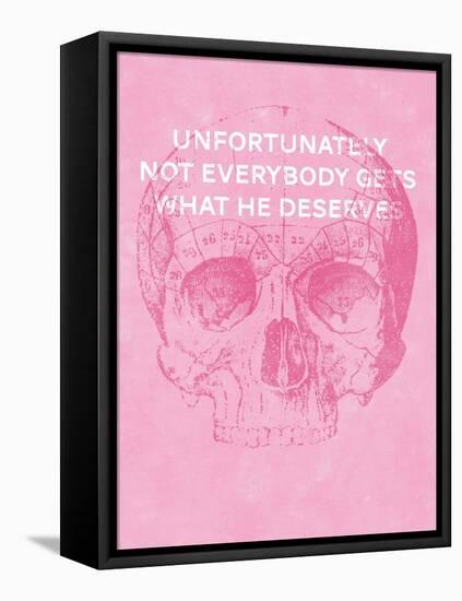 Unfortunately Not Everybody Gets What He Deserves-Hannes Beer-Framed Stretched Canvas