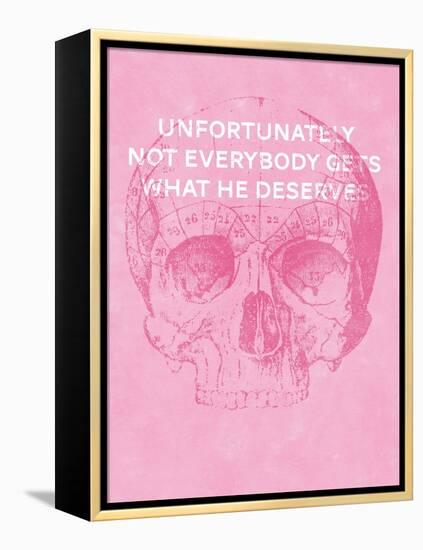 Unfortunately Not Everybody Gets What He Deserves-Hannes Beer-Framed Stretched Canvas