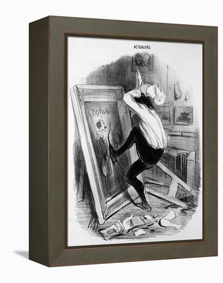 'Ungrateful Country, You Shall Not Have My Masterpiece', 1840 (Litho)-Honore Daumier-Framed Premier Image Canvas