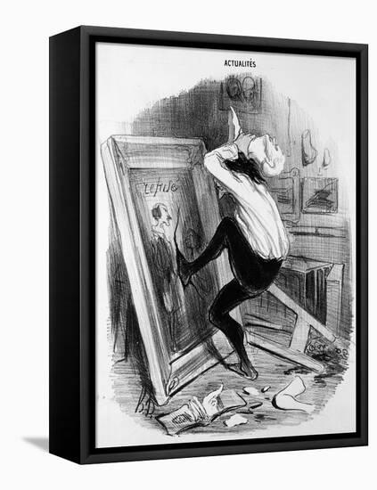 'Ungrateful Country, You Shall Not Have My Masterpiece', 1840 (Litho)-Honore Daumier-Framed Premier Image Canvas