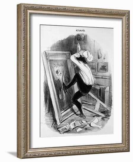 'Ungrateful Country, You Shall Not Have My Masterpiece', 1840 (Litho)-Honore Daumier-Framed Giclee Print