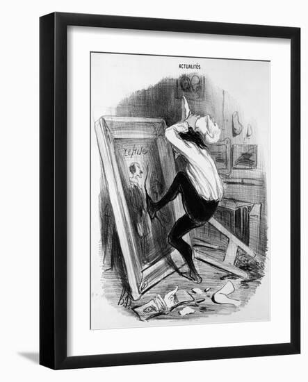 'Ungrateful Country, You Shall Not Have My Masterpiece', 1840 (Litho)-Honore Daumier-Framed Giclee Print