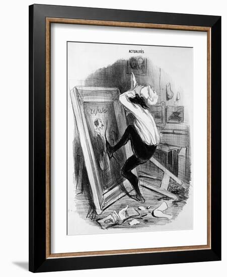 'Ungrateful Country, You Shall Not Have My Masterpiece', 1840 (Litho)-Honore Daumier-Framed Giclee Print