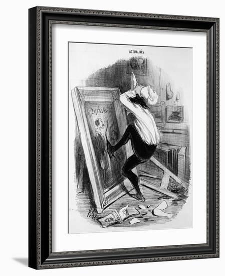 'Ungrateful Country, You Shall Not Have My Masterpiece', 1840 (Litho)-Honore Daumier-Framed Giclee Print