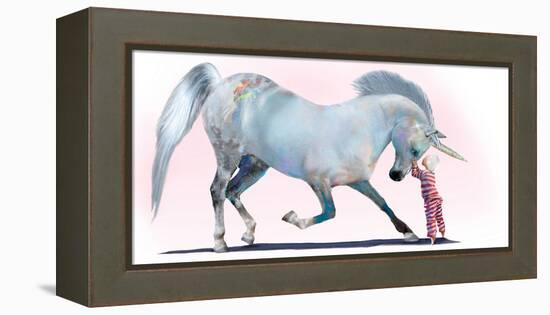 Unicorn Kiss-Nancy Tillman-Framed Stretched Canvas