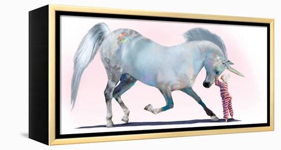 Unicorn Kiss-Nancy Tillman-Framed Stretched Canvas