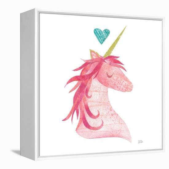 Unicorn Magic II Heart Sq-Melissa Averinos-Framed Stretched Canvas