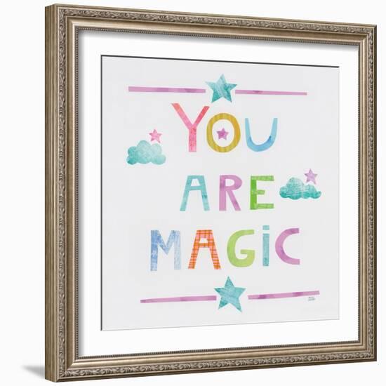 Unicorn Magic V Sq Clouds-Melissa Averinos-Framed Art Print