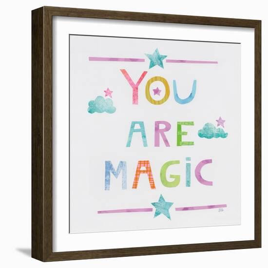 Unicorn Magic V Sq Clouds-Melissa Averinos-Framed Art Print