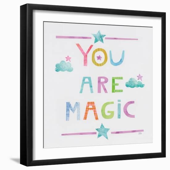 Unicorn Magic V Sq Clouds-Melissa Averinos-Framed Art Print