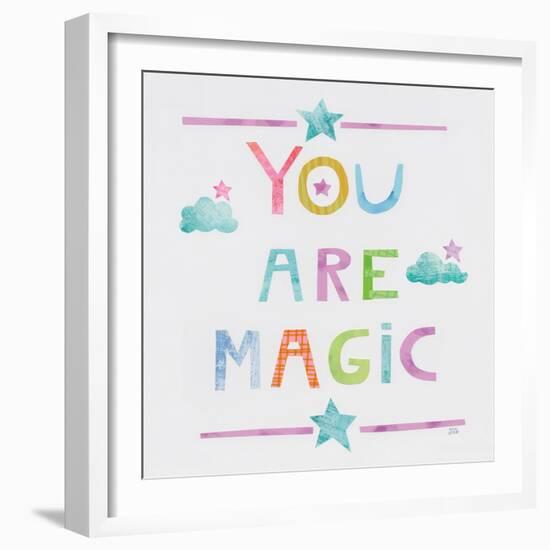 Unicorn Magic V Sq Clouds-Melissa Averinos-Framed Art Print