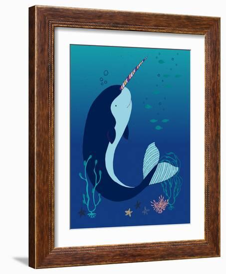 Unicorn of the Sea-Cody Alice Moore-Framed Art Print