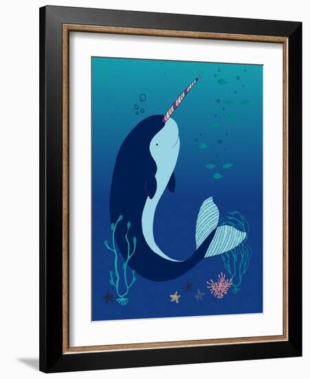 Unicorn of the Sea-Cody Alice Moore-Framed Art Print