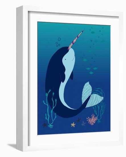 Unicorn of the Sea-Cody Alice Moore-Framed Art Print