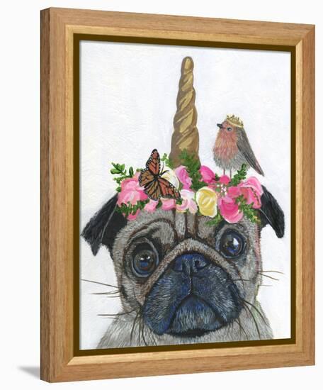 Unicorn Pug-Melissa Symons-Framed Stretched Canvas