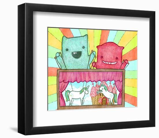 Unicorn Theater-My Zoetrope-Framed Art Print