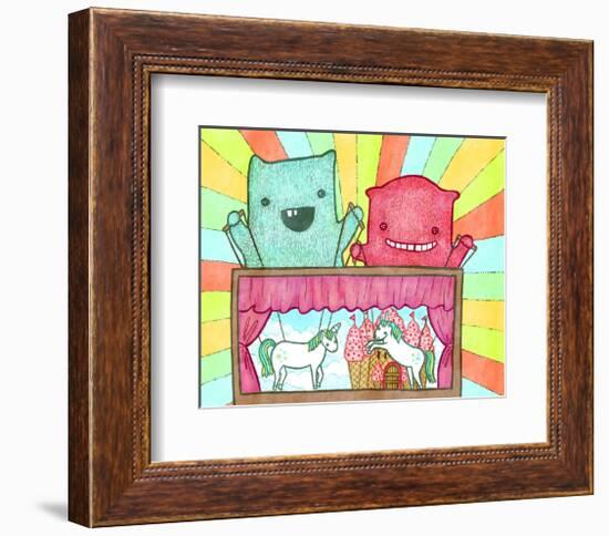 Unicorn Theater-My Zoetrope-Framed Art Print