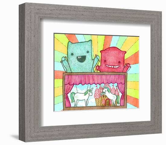 Unicorn Theater-My Zoetrope-Framed Art Print