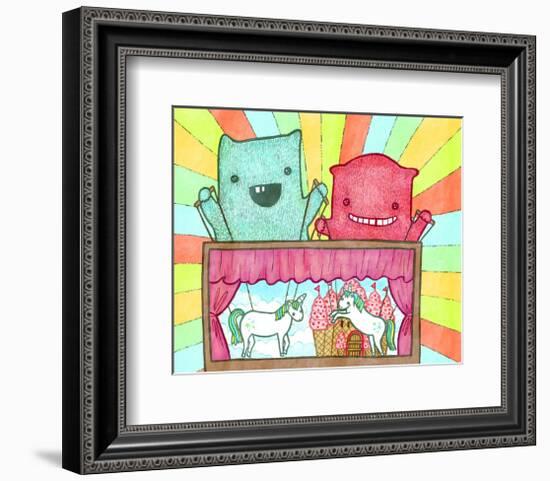 Unicorn Theater-My Zoetrope-Framed Art Print