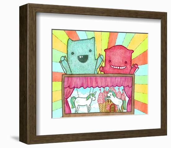 Unicorn Theater-My Zoetrope-Framed Art Print