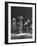 Unicyclists Performering at the Circus-null-Framed Photographic Print