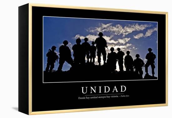 Unidad. Cita Inspiradora Y Póster Motivacional-null-Framed Premier Image Canvas