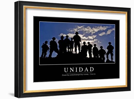 Unidad. Cita Inspiradora Y Póster Motivacional-null-Framed Photographic Print