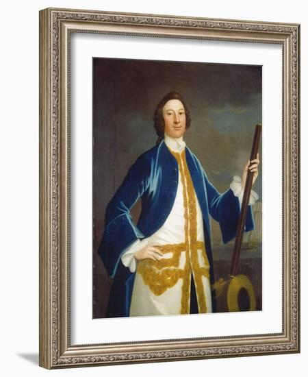 Unidentified British Naval Officer, c.1745-John Wollaston-Framed Giclee Print