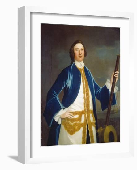 Unidentified British Naval Officer, c.1745-John Wollaston-Framed Giclee Print