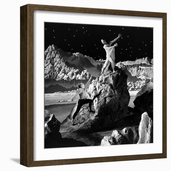Unidentified Dancers on Set of Film 'Destination Moon', 1950-Allan Grant-Framed Photographic Print