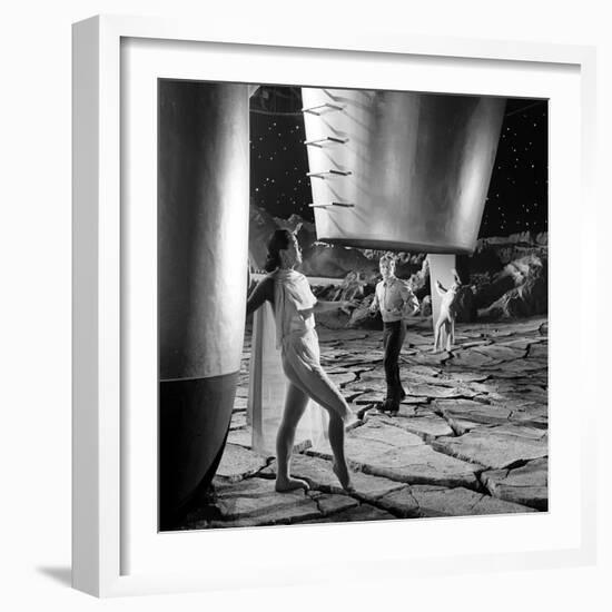 Unidentified Dancers on Set of Film 'Destination Moon', 1950-Allan Grant-Framed Photographic Print