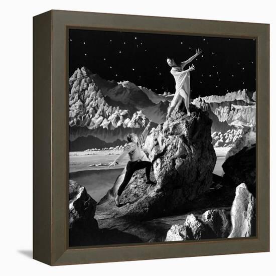 Unidentified Dancers on Set of Film 'Destination Moon', 1950-Allan Grant-Framed Premier Image Canvas