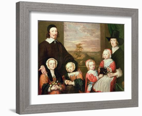 Unidentified Family Portrait, Traditionally Thought to Be That of Sir Thomas Browne, Mid 1640s-William Dobson-Framed Giclee Print