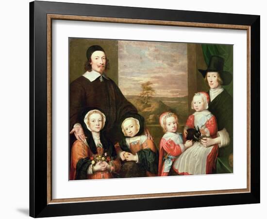 Unidentified Family Portrait, Traditionally Thought to Be That of Sir Thomas Browne, Mid 1640s-William Dobson-Framed Giclee Print