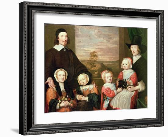 Unidentified Family Portrait, Traditionally Thought to Be That of Sir Thomas Browne, Mid 1640s-William Dobson-Framed Giclee Print