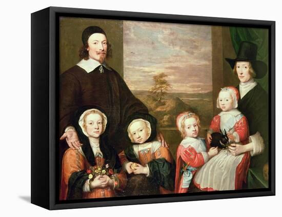 Unidentified Family Portrait, Traditionally Thought to Be That of Sir Thomas Browne, Mid 1640s-William Dobson-Framed Premier Image Canvas