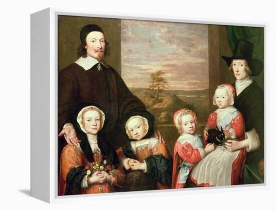 Unidentified Family Portrait, Traditionally Thought to Be That of Sir Thomas Browne, Mid 1640s-William Dobson-Framed Premier Image Canvas