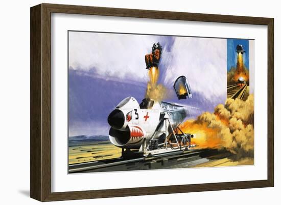 Unidentified High Speed Cart with Ejector Seat-Wilf Hardy-Framed Giclee Print