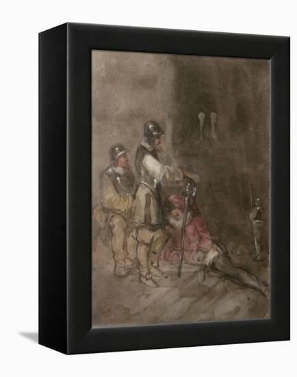 Unidentified Historical Subject, with Soldiers-George Cattermole-Framed Premier Image Canvas