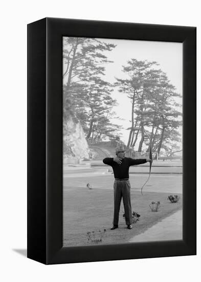 Unidentified Honda Worker in Tokyo Shooting Arrow, 1967-Takeyoshi Tanuma-Framed Premier Image Canvas