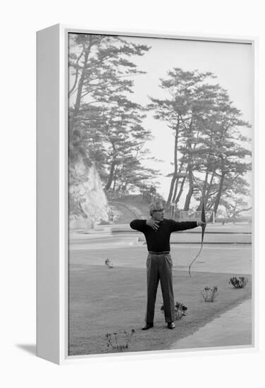 Unidentified Honda Worker in Tokyo Shooting Arrow, 1967-Takeyoshi Tanuma-Framed Premier Image Canvas