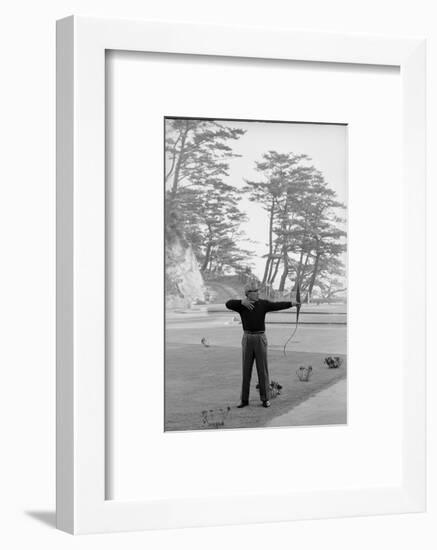 Unidentified Honda Worker in Tokyo Shooting Arrow, 1967-Takeyoshi Tanuma-Framed Photographic Print