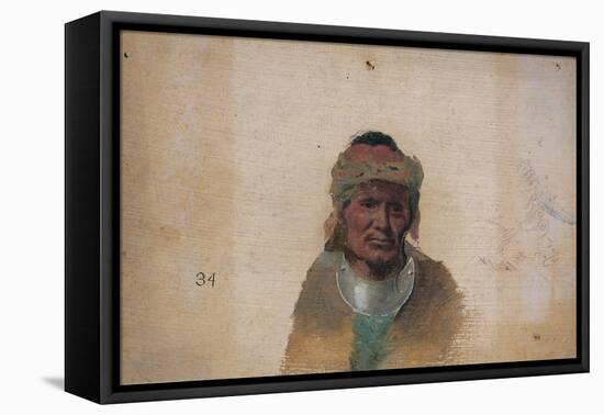 Unidentified Indian Man-John Mix Stanley-Framed Premier Image Canvas